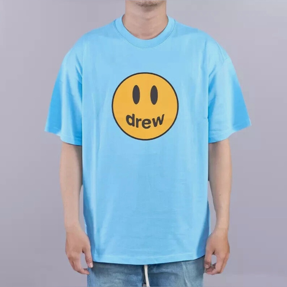 Drew House Mascot ss Tee Shirt, Sky Light  Blue , size Large